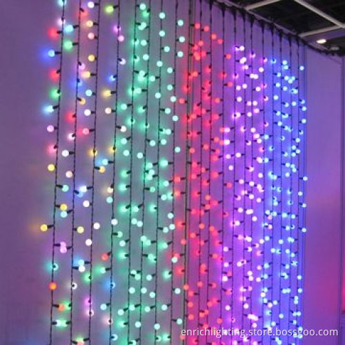 LED Ball String Christmas Holiday Lights with 220V AC Voltage and 50,000-hour Lifespan